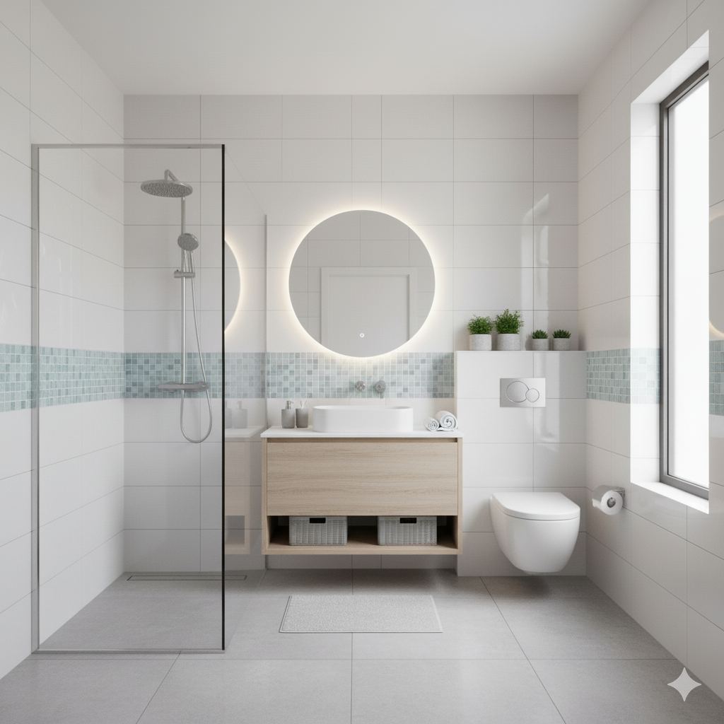 Bí quyết thiết kế phòng tắm nhỏ trở nên rộng rãi hơn