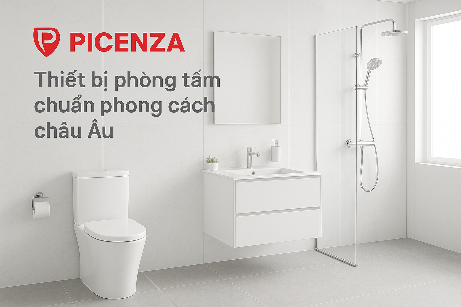 Picenza – Kiến tạo không gian phòng tắm chuẩn phong cách châu Âu