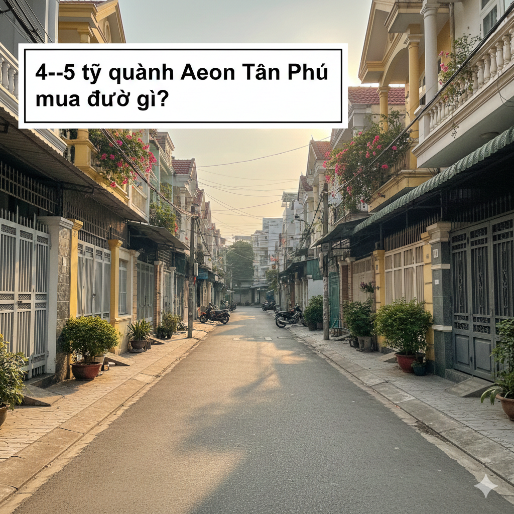 Nhà gần Aeon Tân Phú giá 4–5 tỷ hiện nay có gì? Đi xem thực tế mới thấy rõ